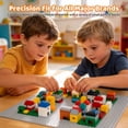thumbnail image 2 of 4 pack Building Base Plates Dark Grey, 10"x10" Urban City Bricks Baseplates Building Plates for DIY Activity Tables, Compatible with Major Brands, 2 of 6
