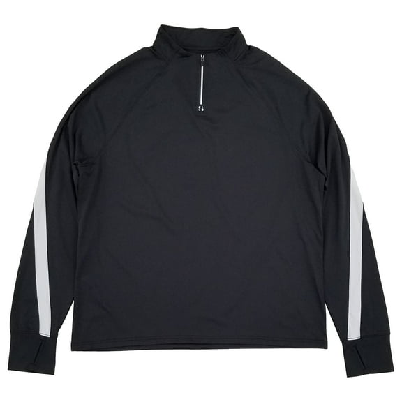 Sports Illustrated Mens Dark Gray Long Sleeve 1/4 Zip Performance Mesh Shirt XL