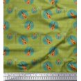 thumbnail image 1 of Soimoi Poly Georgette Fabric Notes & Guitar Musical Instrument Printed Fabric 1 Yard 52 Inch Wide, 1 of 5