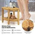 thumbnail image 4 of Giantex Banc de Douche d'Angle, Repose-Pieds de Douche pour Raser les Jambes, Repose-Pieds de Douche avec Tablette de Rangement, 4 of 7