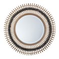 thumbnail image 1 of Benzara BM241090 36 x 36 in. Round Mirror with Bamboo Open Design & Braided Pattern, Brown, 1 of 1
