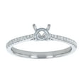 thumbnail image 2 of 14K White Gold 1/7 ct. White Diamonds Semi-Mount Engagement Ring by Hollywood Hills Jewelers, 2 of 4