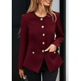 thumbnail image 4 of PRETTYGARDEN Women's Fall Blazers Button Down Fitted Lightweight Dressy Work Suit Jackets Trendy Business Casual Outfits, 4 of 10