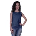 thumbnail image 1 of Moomaya Blouse Sans Manches Unie pour Femmes, Tunique Décontractée d'Été, 1 of 6