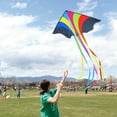 Mint's Colorful Life Delta Kite for Kids & Adults, Extremely Easy to