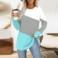 thumbnail image 2 of Women's Casual Print Long Sleeve Round Neck Blouse Tops Shirts Tees Solid Color Loose Fit Comfortable Daily Wear Business Office Vacation Outfits Fashion Essential Gift for Ladies, 2 of 9