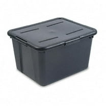 File Tote With Lid Legal/Letter Plastic 19 x 15-1/2 x 11 Black