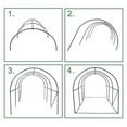 thumbnail image 7 of Portable Large Walk-in Greenhouse 12'X7'X7' , UV Protection & Waterproof Heavy Duty Plant Gardening Dome Tent 2 Zippered PE Durable Mesh Doors, with Bracket, Tent Cloth, 7 of 7