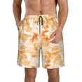 thumbnail image 2 of Uemuo Watercolor Sea Shells Pattern Men's Swim Trunks Hawaiian Beach Bathing Suit Swimsuits Beach Quick-Dry Shorts with Pockets-X-Large, 2 of 9
