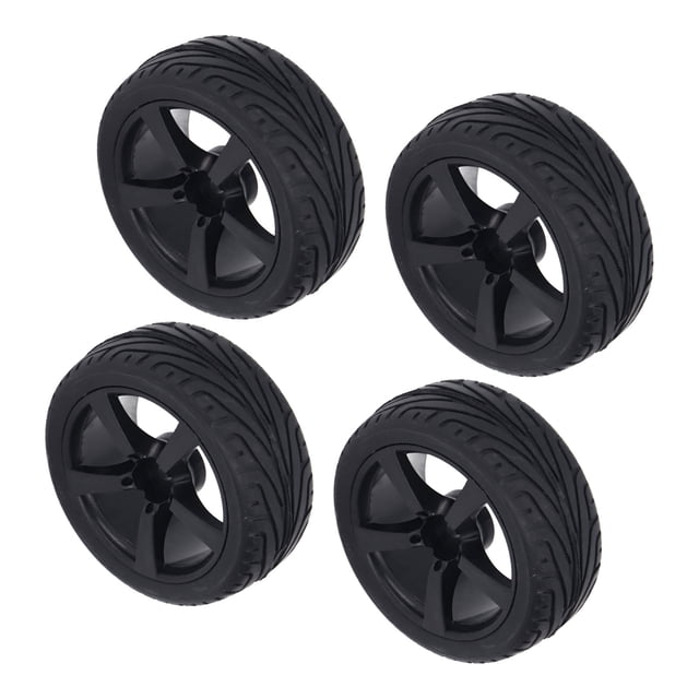 Llantas De Plástico Y Neumáticos De Goma, Resistencia A La Abrasión Conducción Flexible Negro 1/10 RC Ruedas Y Neumáticos Amortiguación Fuerte Para Diferentes Caminos ANGGREK Otros
