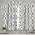 thumbnail image 2 of Ambesonne Xo Valance & Curtain, Doodles Monochrome Style, 55"x36", Black and White, 2 of 6