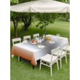 thumbnail image 5 of Outdoor Tablecloth with Umbrella Hole, Orange Grey Spillproof Waterproof Outdoor Table Cover, Gray Farmhouse Modern Rustic Patio Tablecloths for Party Picnic Camping, Rectangle 54"x80", 5 of 9