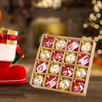 Christmas Decor, Hwkond Christmas Ornament Hanging Ball - 2.36 Inch Christmas Shatterproof Ball Ornament Christmas Party Christmas Tree Supplies Up to 75% Off