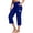 Blue #039, variant on Women's Yoga Pants with Pockets High Waist Stretch Pants Tummy Control Workout Pants, M