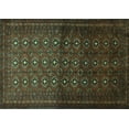 thumbnail image 1 of Ahgly Company Machine Washable Indoor Rectangle Southwestern Turquoise Blue Country Area Rugs, 3' x 5', 1 of 4