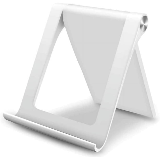 Blanco-Soporte de teléfono Soporte de teléfono plegable de 360 ° de escritorio para iPhone 13 Mini Pro Max de 4 a 9 pulgadas 12 11 Pro X XS XR 8 7 Galaxy S21 Ultra S20 S9 S8 Note20 Redmi Note 10 Pro