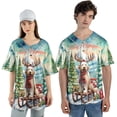 thumbnail image 4 of Merry Christmas Santa Reindeer Antlers Goldendoodle Sleigh Xmas Winter Holiday All Over Print 3D Baseball Shirt Doodle Dog Lover Gifts Idea Softball Sport - 00023, 4 of 6