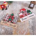 Bfantian Christmas Wooden Decorations, Small Houses, Tabletop