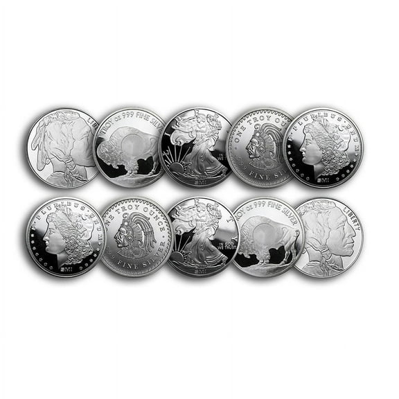 1 oz Silver Round - Secondary Market (Lot of 10) - Walmart