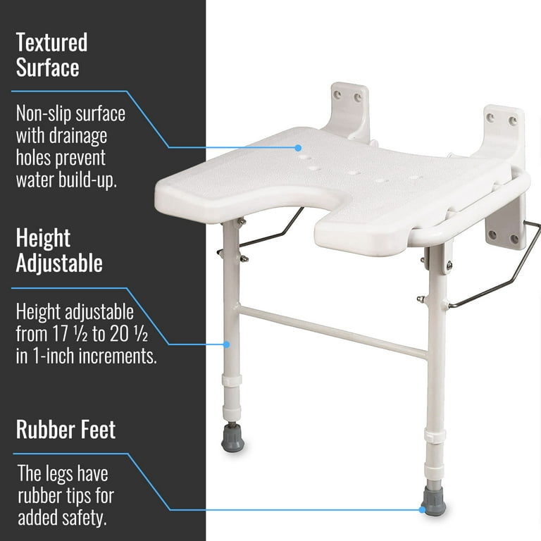 Adjustable Shower Chair for Inside Shower, HSA/FSA Eligible Round Shower