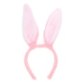 thumbnail image 1 of EeaseMX Diademas con orejas de conejo de peluche (rosa y blanco), 1 of 7