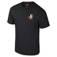 thumbnail image 2 of Men's Colosseum Black Florida State Seminoles Logo Lockup 2-Hit Active Blend T-Shirt, 2 of 3