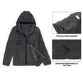 thumbnail image 6 of Little Donkey Andy Womens Insulated Hiking Jacket Warm Sherpa Fleece Zip Up Running Hybrid Jacket Hooded Light Soft Steel Grey XL, 6 of 7