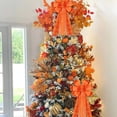 thumbnail image 5 of Dalrosia 2PCS Fall Bows for Wreaths Decorations for Home, Halloween Tree Topper Bow, Thanksgiving Bow with Orange Buffalo Plaid Burlap Front Door Outdoor, 5 of 5