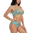 thumbnail image 2 of Daiia Lemon Ice Cream Women's Bikini Set Two Piece Swimsuit High Waisted Bikini Adjustable Straps Bikini Perfect for Beach, Pool, and Summer Vacation-XX-Large, 2 of 9