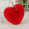 thumbnail image 3 of kurtrusly Hair Ball Heart Shape Pendant Handbag Keychain Key Buckle Ring Mobile Phone Hanging Decor, 3 of 8