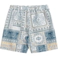 thumbnail image 5 of Men's Shorts Paisley Graphic Print Shorts Bandana Elastic Waist Shorts with Pockets Mens Beach Shorts, 5 of 5