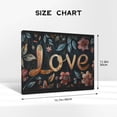 thumbnail image 4 of 12x16 inch Canvas Hanging Picture 'Love' Slogan Red Flower Garden Decor,Indoor Home Canvas Decor Bedroom Accessory,Villa Yard Garden,Study,Office Wall Art Decor Painting Prints,Florists Decor, 4 of 6