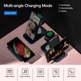 thumbnail image 4 of Wireless Charger for Samsung/Android, HOLYJOY Foldable 3 in 1 Fast Charging Station/Stand/Multi Charger for Samsung S24/S23/S22/Note 20, Travel Pad for Galaxy Watch 7/6/5/4/Active 2, for Buds(Black), 4 of 5