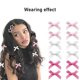 thumbnail image 2 of 30x Elegant Mini Bows Hairpins Clip For Women Girls Kids Wedding Party Accessories Pink Black White Mix 30 rose red light pi, 2 of 4