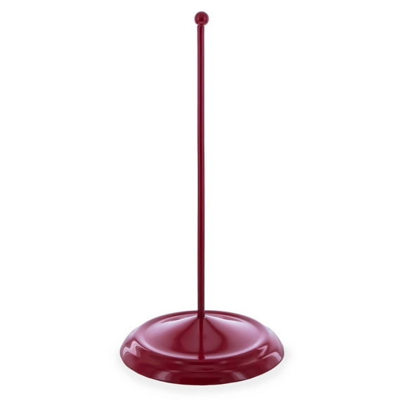 Upright Red Painted Metal Christmas Tree Topper Finial Stand Display Stand 7.2 Inches (Poland)