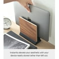 thumbnail image 3 of Yamazaki Home Slim Laptop Stand, Walnut, Steel + Wood, No Assembly, 3 of 7