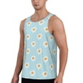 thumbnail image 2 of Bixox Daisies Flowers Pattern Men's Gym Tank Tops Workout Sleeveless T-Shirts Athletic Muscle Tank Training Bodybuilding Shirts,S-4XL, 2 of 7