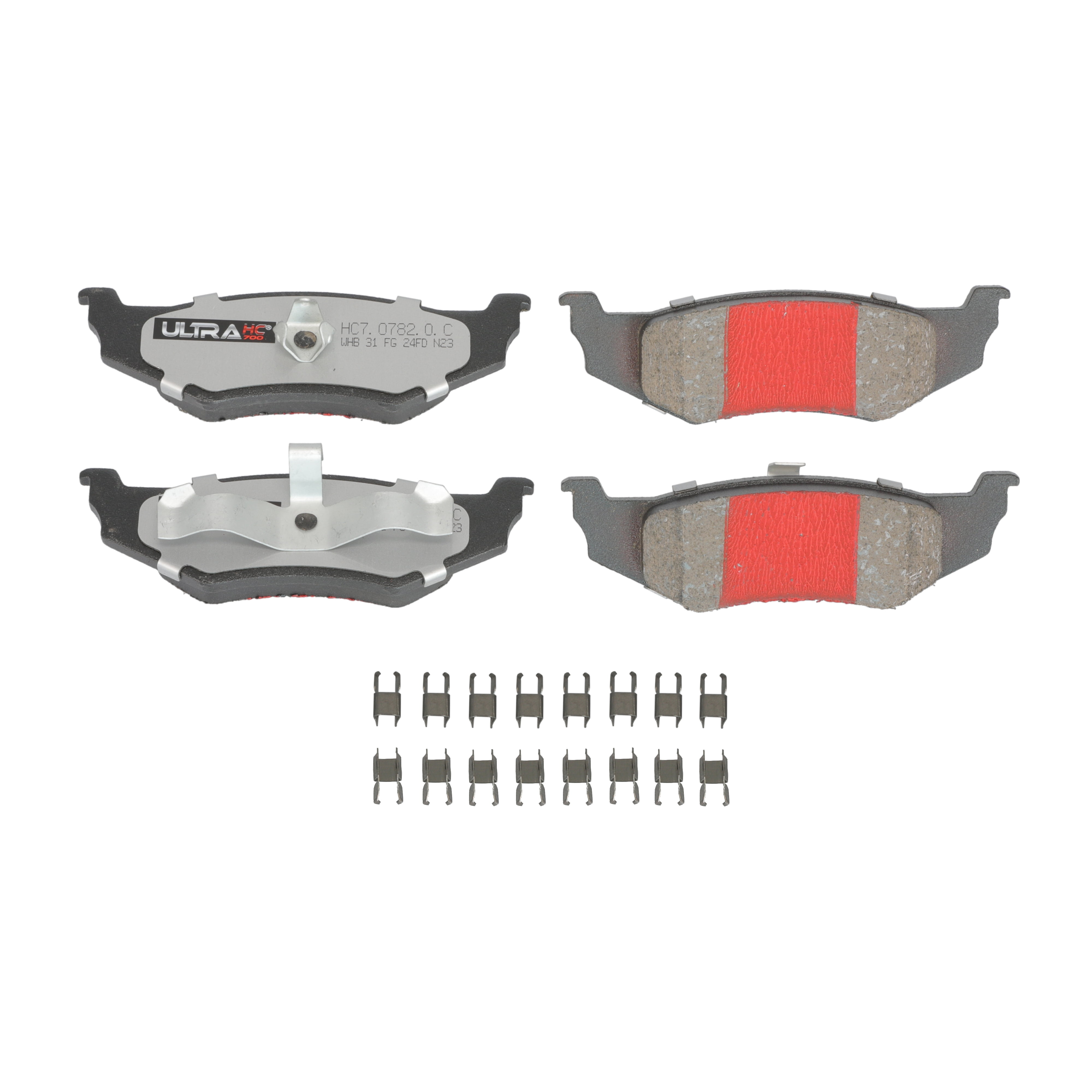 UltraHC 700 Brake Pad Set, Rear HC7.0782.0.C, Chrysler PT Cruiser 2009-2003