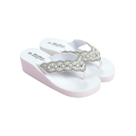 

UKAP Women s Pearl Platform Wedge Sandal