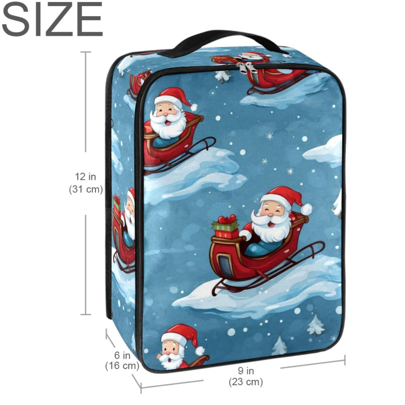 Christmas sled Polyester Shoe Box Organizer - 23x31cm/9x12in Storage Container for Sneakers & Heels