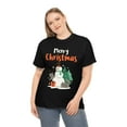 thumbnail image 2 of Cute Snowman Friends Christmas T Shirts for Women Plus Size Christmas Shirts Womens Funny Christmas Shirt, 2 of 9