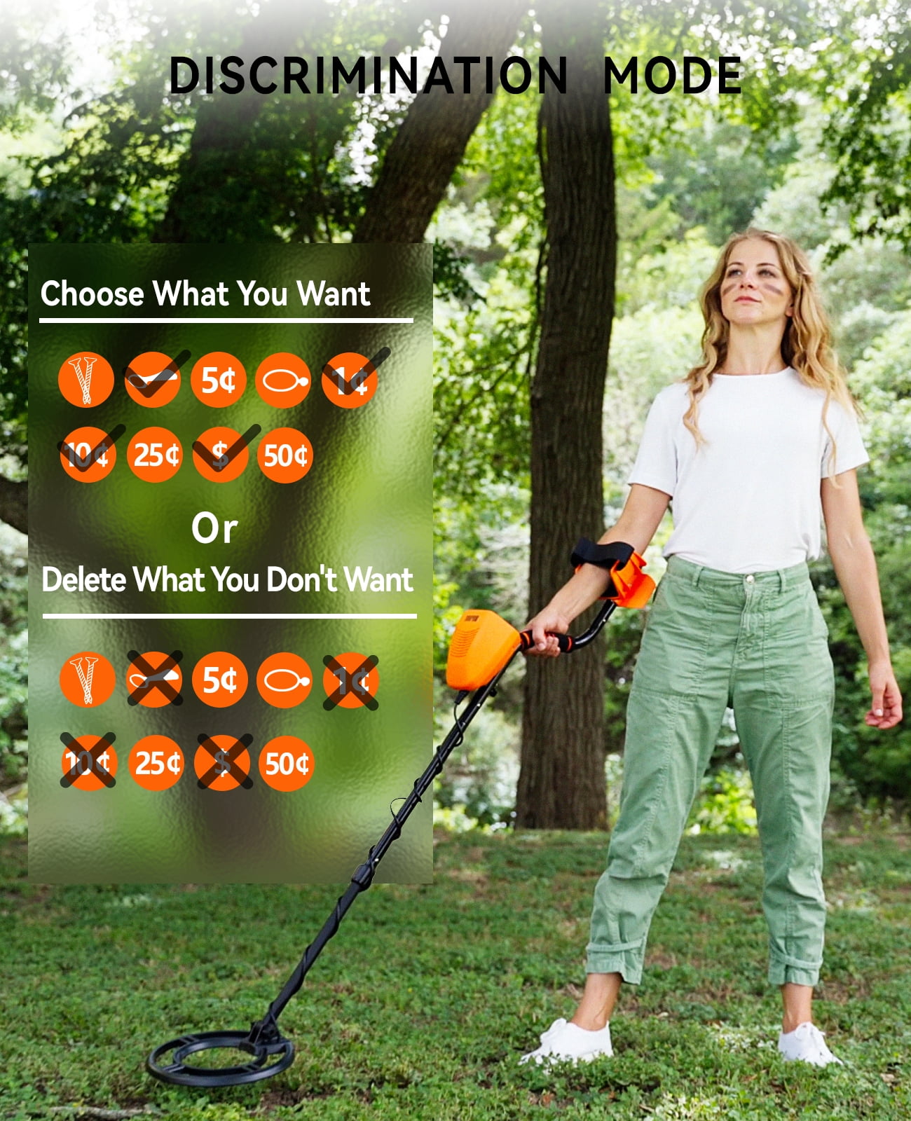 SUNPOW Metal Detector High Accuracy Metal Detector for Adults & Kids, LCD Display with Adjustable Light, Pinpoint Function & DISC Mode, 10 Inch Waterproof Search Coil, Multiple Audio Prompts