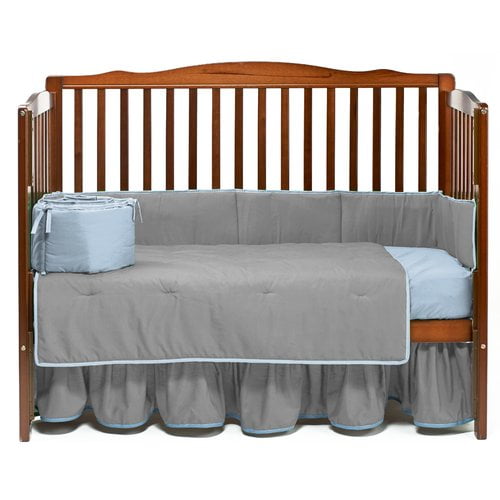 Babydoll Solid Reversible Crib Bedding Set Red Green Baby Bedding