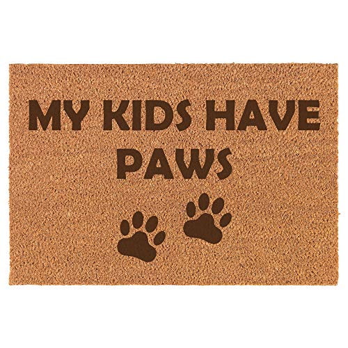 Coir Door Mat Entry Doormat Funny Dog Cat My Kids Have Paws Walmart