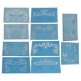 thumbnail image 3 of Pochoir de Peinture pour Visage, Réutilisable, 10 Feuilles, Kit de Pochoir de Peinture pour Visage d'Animaux, Portable, Motif Unique pour Fêtes, pour Performance sur Scène, pour Femmes, 3 of 8