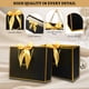 thumbnail image 3 of Bolsas de Regalo VZZNN 24 Piezas Medianas y Grandes 32x25x11 cm Negro-Dorado, 3 of 7