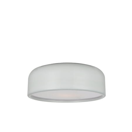 

3 Light Drum Shade Flush Mount with White finish