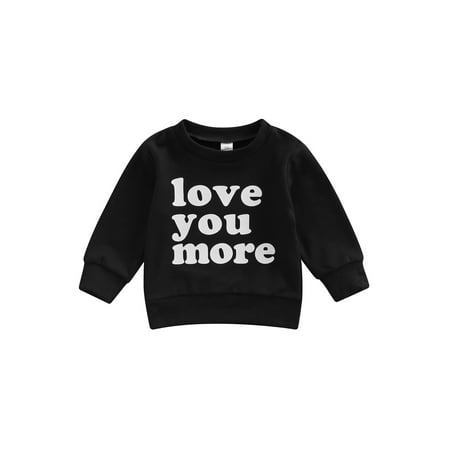 

Jkerther Toddler Infant Baby Girls Sweatshirt Long Sleeve Round Neck Letter Print Casual Spring Autumn Pullover Top Shirt