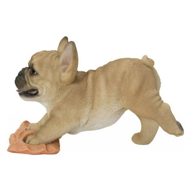 Hi-Line Gift Ltd 87677-E French Bulldog Mopping The Floor Statue, 8.4-inch Length, Polyresin