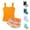 Orange, variant on Gunia Teen Girl Swimsuit Swimming Swim Pants Conservative Separate Bathing Suit Girls' Swimwear For Holiday Beach Pool 9-15 Years